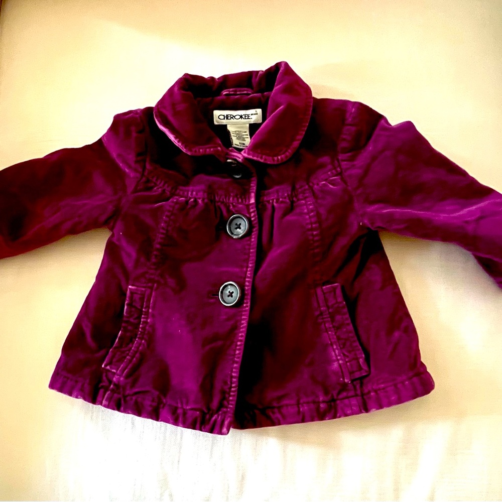 Cherokee Girl’s Velvet Plum Color Coat